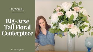 DIY Tall Stemless Centerpiece by Flower Moxie SUPER FAST TUTORIAL [upl. by Asert]