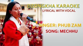 MechuThe tears  Dzongkha Karaoke Song with Lyrics Phub Zam [upl. by Ettennor]