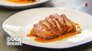 Duck Breast with Orange Sauce Gastrique  Food Channel L Recipes [upl. by Ecnar693]