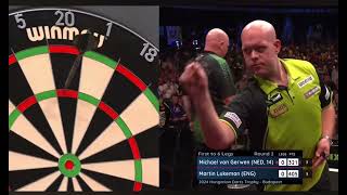 9 DARTER  Michael Van Gerwen 9 Darter  Hungarian Darts Trophy 2024 🎯 [upl. by Aira]