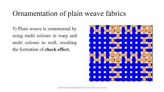 ORNAMENTATION OF PLAIN WEAVE [upl. by Enawd174]