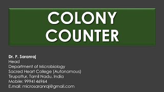 Colony Counter [upl. by Navannod]