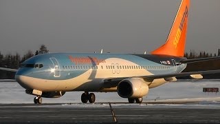 Sunwing Airlines  Boeing 737800 landing amp taxi  CFRZJ  ValdOr CYVO [upl. by Avid]