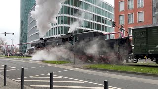 Hafenbahn Frankfurt am 17122023 mit Dampflok BR 52 4867 [upl. by Ennove]