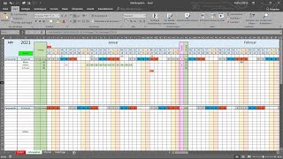 Excel Schichtplan erstellen Teil 1 Datum Vers 2 [upl. by Suivatra291]