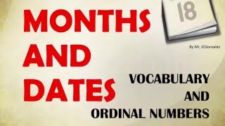 Months and Dates  Ordinal Numbers 131 [upl. by Uot]