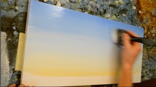 How to Paint a Sky  Acrylic Painting Lesson [upl. by Enamrahc245]