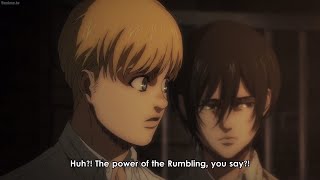 Mikasa still upset  Attack on Titan Season 4 clip [upl. by Noemis]