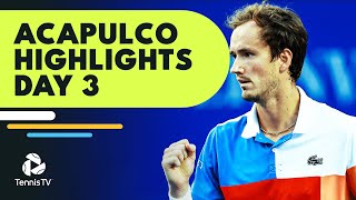 Medvedev and Nadal Back In Action Tsitsipas Faces Wolf  Acapulco 2022 Day 3 Highlights [upl. by Engeddi353]