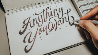 Hand Lettering on Sketchbook  Anything You Want [upl. by Annawot]