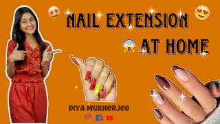 Nail Extension At Home 😍  Diya Mukherjee  Poly Nain Gel Review [upl. by Nabal]