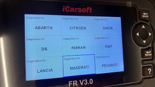 Ferrari amp Maserati New Scan Tool  Software on FR V3 0 amp iCarsoft CR MAX [upl. by Gnet]