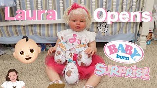 Reborn Toddler Laura Opens Baby Born Surprise Dolls  Kelli Maple [upl. by Oinota]