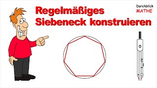 Mit Zirkel Siebeneck konstruieren Umkreis ist gegeben [upl. by Sukramaj]