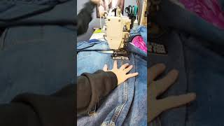 Sewing motorcycle patches onto our denim vest bikers ￼ [upl. by Assyli]