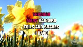 Amazing Grace in the Style of quotTraditionalquot karaoke video with lyrics no lead vocal [upl. by Hayyifas]