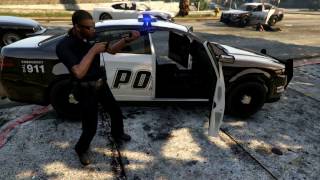 GTA 5 NPC Gangs Vs Cops [upl. by Lirrad]