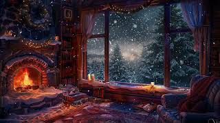 Cozy Winter Evenings  Piano Sounds with Snowflakes amp Fireplace Ambiance [upl. by Georgy]