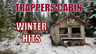 Winter  Trapper Cabin Drone Footage Before amp After Remote Off Grid offgrid cabin [upl. by Ittam808]