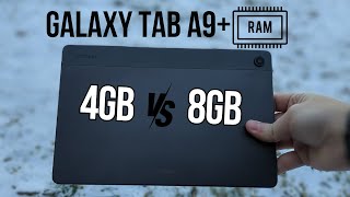 Samsung Galaxy Tab A9 RAM 4GB vs 8GB Compared [upl. by Nolram]