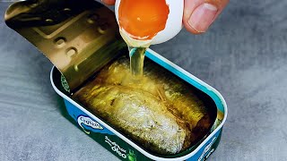 Sardines and eggs tastier than meat Quick easy and delicious breakfast in minutes [upl. by Gitlow11]