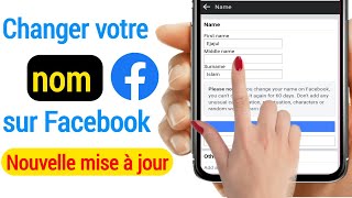 Comment changer votre nom sur Facebook 2022  Changement de nom Facebook 2022 [upl. by Winchell]