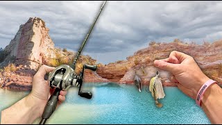 Fishing a Hidden CANYON LAKE in The Texas Desert  LAND OF GIANTS [upl. by Critchfield]