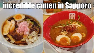 4 AMAZING Bowls of Ramen in Sapporo Japan [upl. by Adnilre]