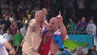 Artur Tatmazov UZB Wins 120kg Freestyle Wrestling Gold  London 2012 Olympics [upl. by Ejroj]