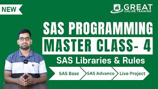 SAS Programming Master Classes SAS Libraries amp Rules  04  Learn SAS Tutorial Free [upl. by Annim]