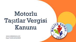 Motorlu Taşıtlar Vergisi Kanunu [upl. by Enetsuj169]