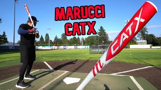 Hitting with the MARUCCI CATX  BBCOR Baseball Bat Review [upl. by Cerelly415]