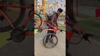 ayse kare stoppie cycle pe  shorts cycle trick skill [upl. by Merrielle883]