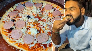 Tandoori Naan Pizza  Trending on Facebook  Street Food Creamy Naan Pizza  Pakistani Street Food [upl. by Yrallam]