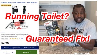 DIY  GUARANTEED Fix For A Running Toilet  Korky Universal Toilet Repair Complete Kit [upl. by Joao]