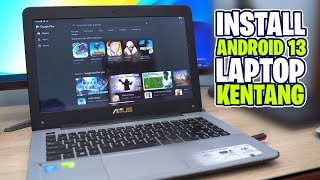 BYE BYE EMULATOR Main Game Android di Laptop Kentang Pakai BLISS OS ZENITH 2024 [upl. by Newo]