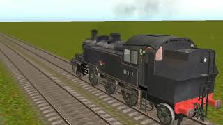 LMS Ivatt 2MT 262T vs GWR 4575 Racing Trainz [upl. by Anos]