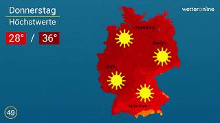 Spitzenwerte bis 37 Grad 25072018 [upl. by Yesnek340]