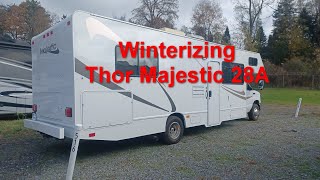 How to winterize a Thor Majestic 28A Motor Home RV [upl. by Eiaj953]