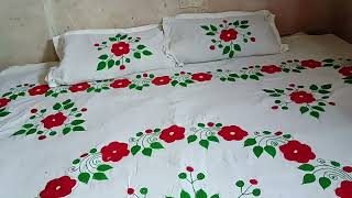 patch bedsheet design machine embroidery chadar design patch wala chadar [upl. by Pillihpnhoj475]