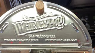 The Original Whirley Pop Stovetop Popcorn Popper Wabash Valley Farms Stainless Steel Version [upl. by Stubbs172]