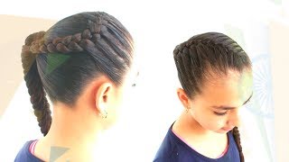 Peinado con trenza REGRESO A CLASES  Peinado facil para cabello largo [upl. by Dalpe]