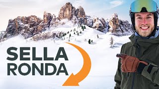 Spektakuläre Skirunde Sella Ronda aus Gröden  Skifahren in Dolomiti Superski [upl. by Corwun]