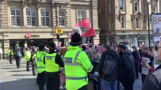 Protest amp AntiProtest Rally in Newcastle  UK 23 April 2022 [upl. by Airitac]