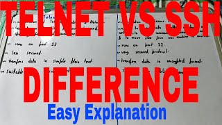 Telnet vs SSHDifference between telnet and sshSSH and Telnet DifferenceDifference ssh and telnet [upl. by Akcired]