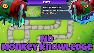 ELITE Bloonarius Tutorial  No Monkey Knowledge  Monkey Meadow  BTD6 [upl. by Harrow]