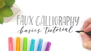 Faux Calligraphy Basics Tutorial [upl. by Esbensen]