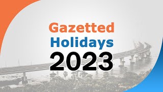 List of Gazetted Holidays 2023  Government Holidays in India 2023 gazettedholidays holidays2023 [upl. by Mcclure]