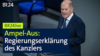 AmpelAus Regierungserklärung Scholz und Aussprache und Söder Statement I BR24 [upl. by Sybyl]