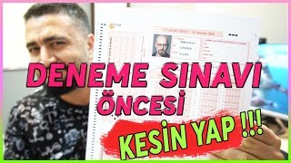 Deneme Sınavından Önce Kesin Yap  Deneme Sınavı Taktikleri rehbermatematik [upl. by Attesor]